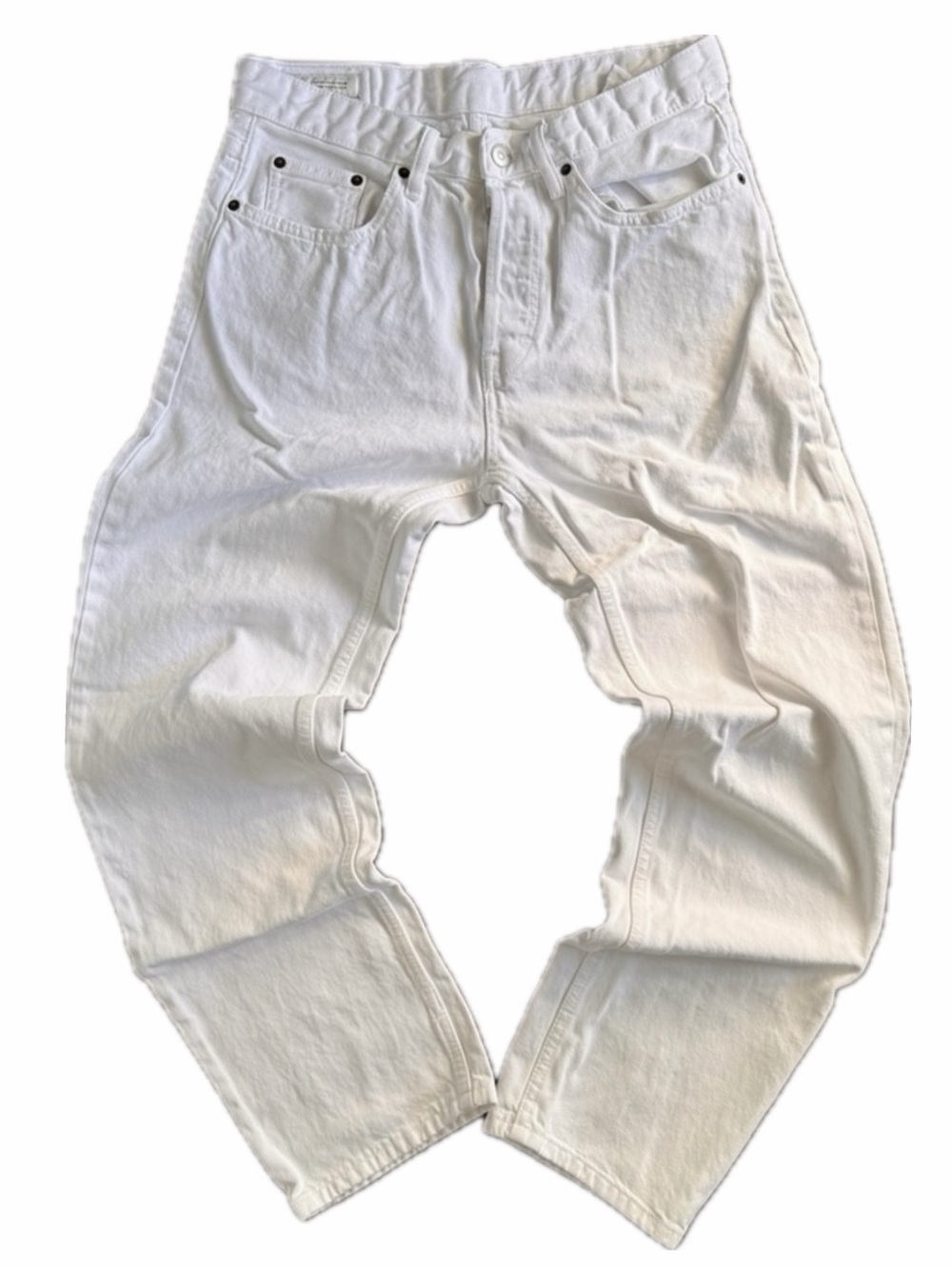 Relaxed Fit White Pants